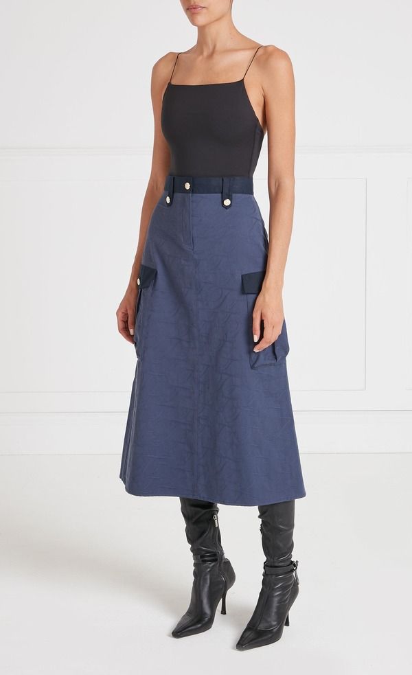 テンパリーロンドン レディース ボトムスカート Temperley London Victory Skirt Sea Blue ブルー