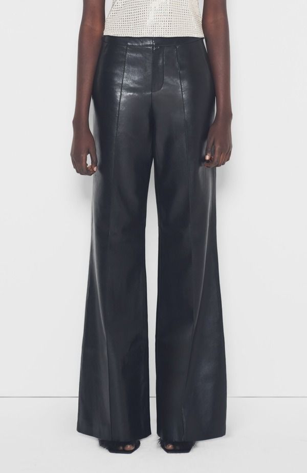 エーエスバイディーエフ レディース ボトムス レギンス パンツ レザー AS by DF Tell Me Lies Recycled Leather Trousers Black ブラック