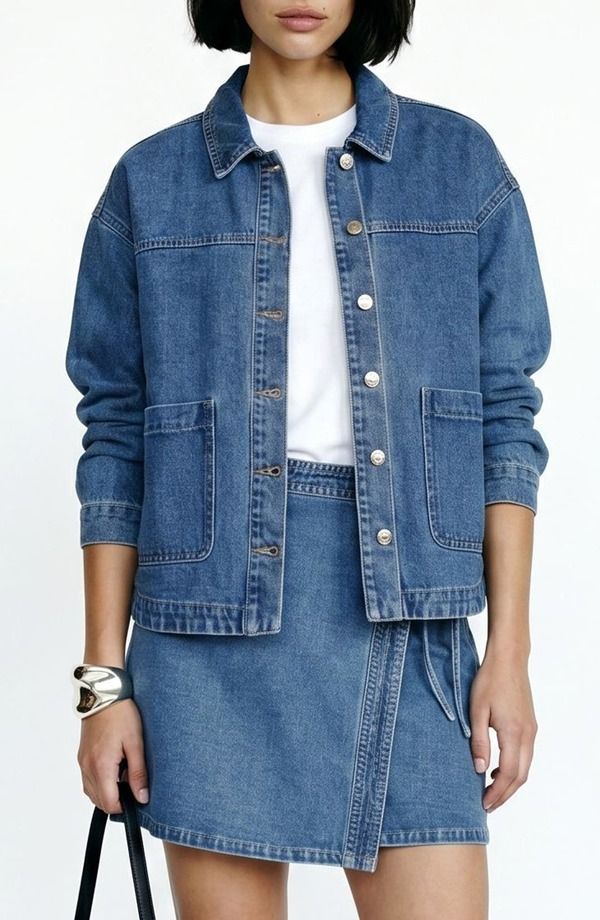 ヴェロモーダ レディース ボトムス デニムパンツ VERO MODA Jamie Denim Shacket Medium Blue Denim デニム