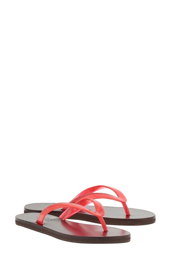アンシエントグリークサンダル レディース シューズ Ancient Greek Sandalsaionara Jelly Flip Flop Cleared レッド