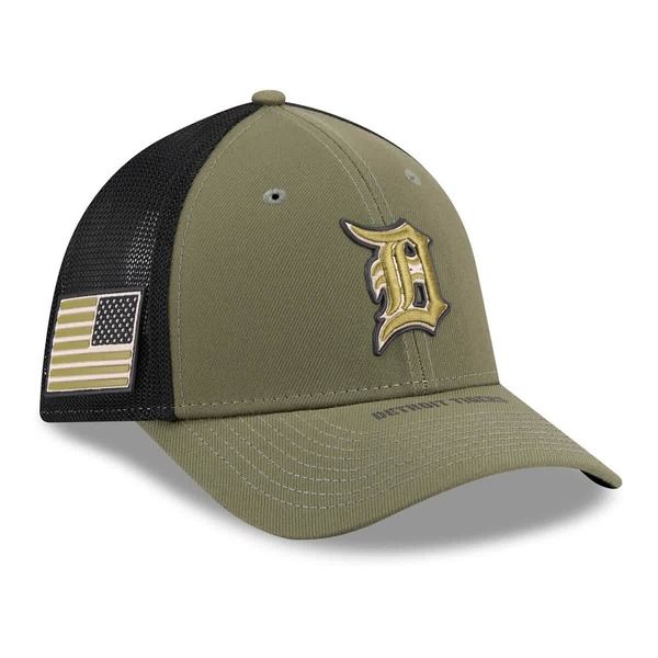 ニューエラ メンズ アクセサリー 帽子 Mens New Era Olive Detroitigers 2026 Armed Forces Day 39THIRTY MCrown Flex Hat Olive オリーブ