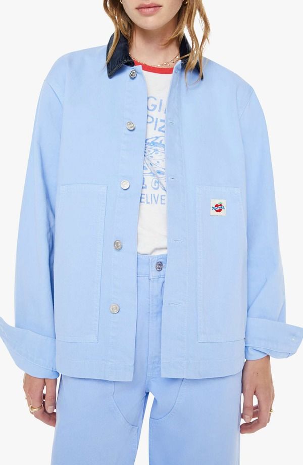 マザー レディース アウター ジャケット・ブルゾン MOTHER The Frontline Twill Chore Jacket Horseplay Vista Blue ブルー
