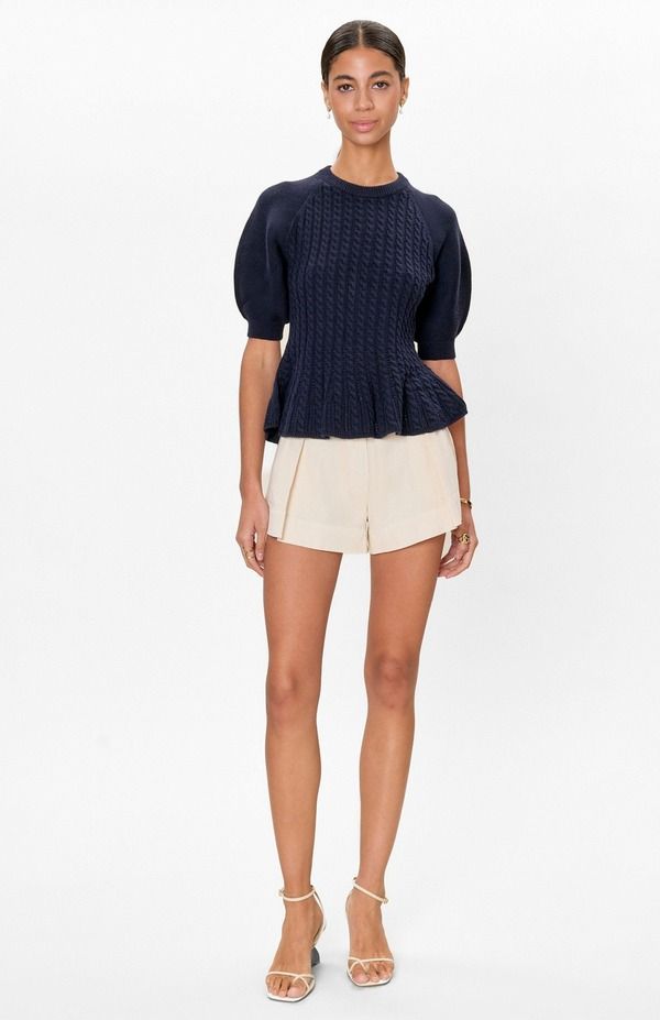 レベッカテイラー レディース ボトムス ハーフパンツ・ショーツ Rebecca Tayloremi Garment Dyed Short Ecru エクリュ