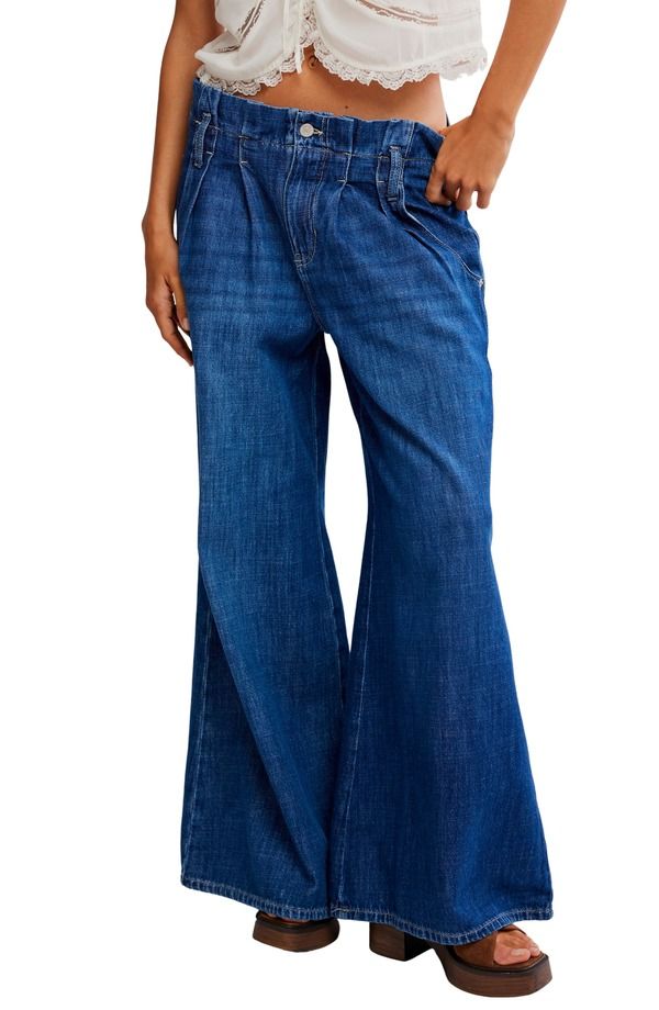 フリーピープル レディース ボトムス デニムパンツ ハイウエスト ジーンズ Free People Forager High Waist Superwide Leg Jeans Nomad