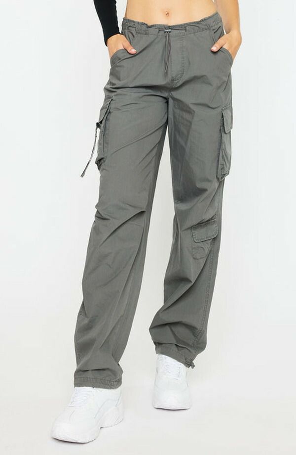 カンクン レディース ボトムス カジュアルパンツ カーゴパンツ KanCanataly High Rise Relaxed Cargo Pants Olive オリーブ