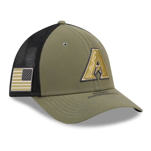ニューエラ メンズ アクセサリー 帽子 Mens New Era Olive Arizona Diamondbacks 2026 Armed Forces Day 39THIRTY MCrown Flex Hat Olive オリーブ