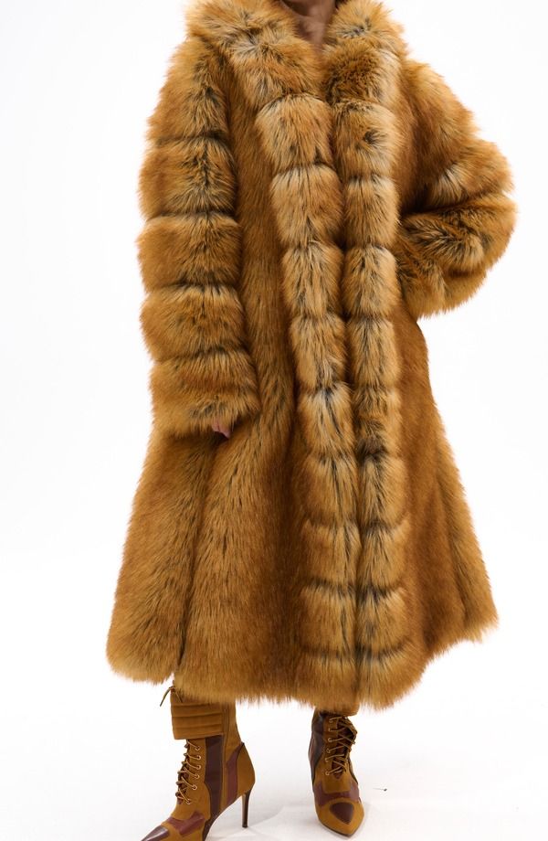 アザレア ワン レディース アウター ジャケット・ブルゾン コート AZALEA WANG Elizabeth Faux Fur Coatan タン