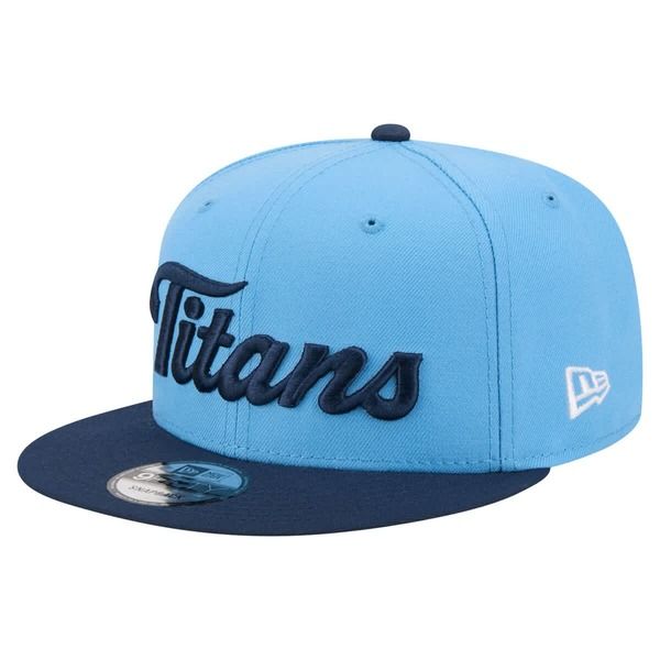 ニューエラ メンズ アクセサリー 帽子 Mens New Era Light BlueNavy Tennessee Titanscript 9FIFTY Snapback Hat Light Blue ブルー