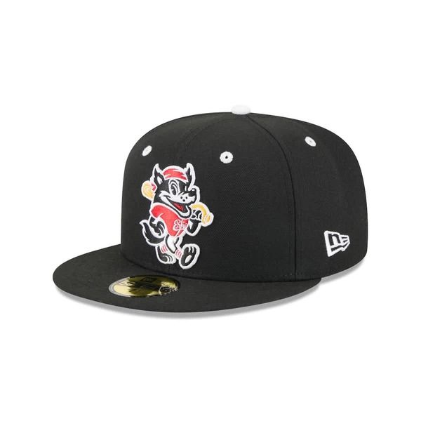 ニューエラ メンズ アクセサリー 帽子 MensNew Era Black Erie SeaWolves Theme Nights 59FIFTY Fitted Hat Black ブラック