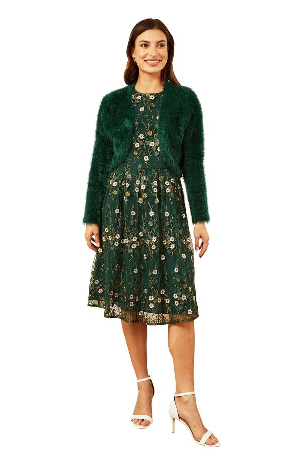 ユミキム レディース アウター パーカー・スウェット ニット Yumi Eyelash Knit Bolero Green グリーン