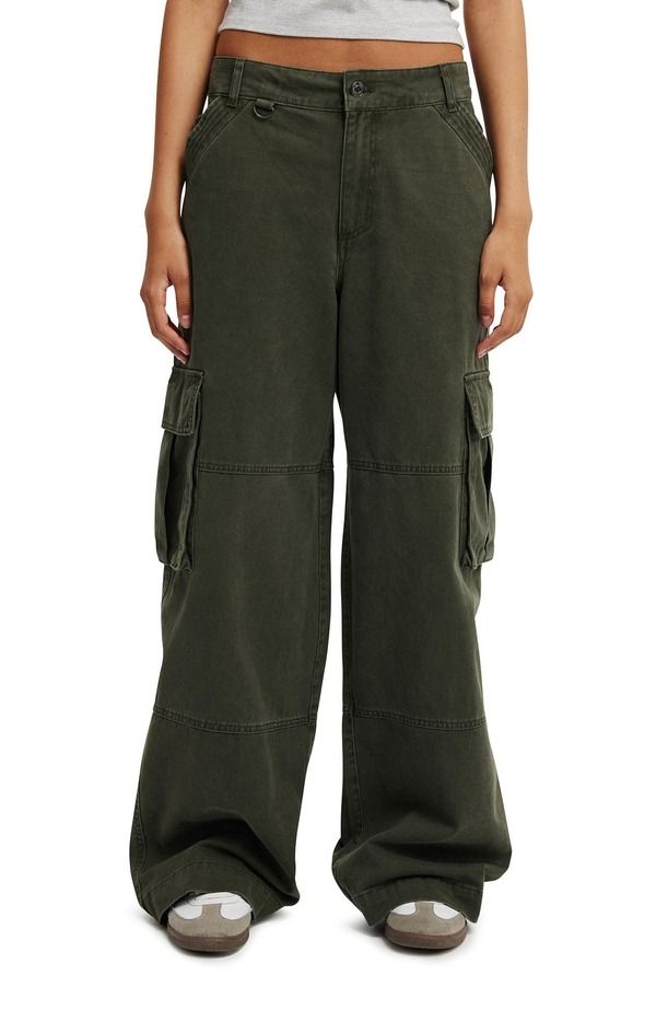 コットンオン レディース ボトムス カジュアルパンツ カーゴパンツ Cotton Womens Benny Cargo Pant Dark Washed Green グリーン 14,686円