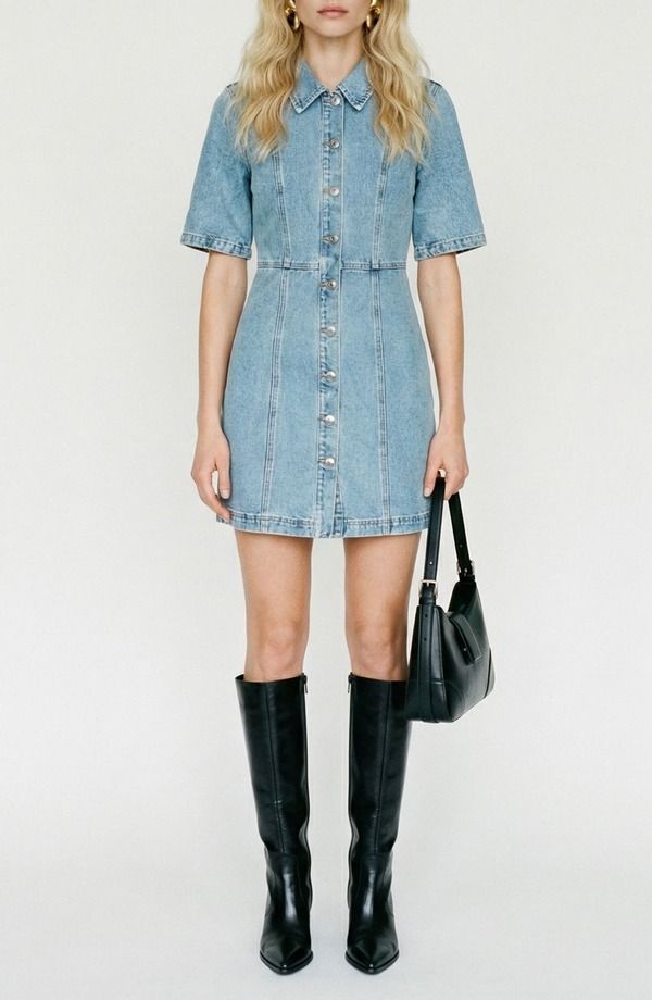 ヴェロモーダ レディース ボトムス デニムパンツ VERO MODAisy Denim Dress Light Blue Denim デニム