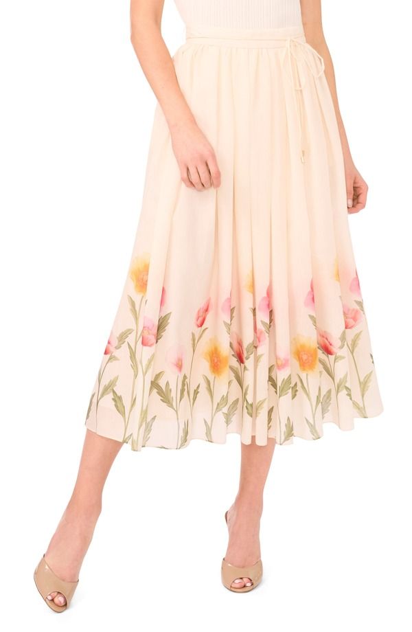 テッドベーカー レディース ボトムスカート フラワー柄 レース フラワー Ted Baker Megan Placed Floral Skirt Antique White ホワイト