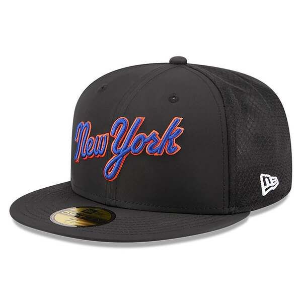 ニューエラ メンズ アクセサリー 帽子 Mens New Era Black New York Mets 2026 Batting Practice 59FIFTY Fitted Hat Black ブラック