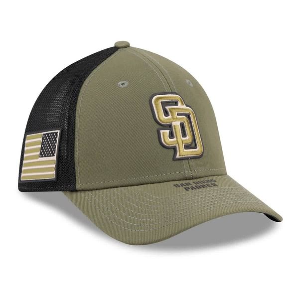 ニューエラ メンズ アクセサリー 帽子 Mens New Era Olive San Diego Padres 2026 Armed Forces Day 39THIRTY MCrown Flex Hat Olive オリーブ