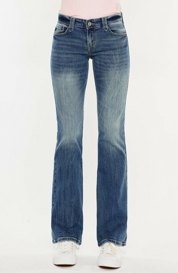 カンクン レディース ボトムス デニムパンツ ブーツカット ローライズ ブーツ ジーンズ KanCan Jewelow Rise Bootcut Jeans Medium Wash