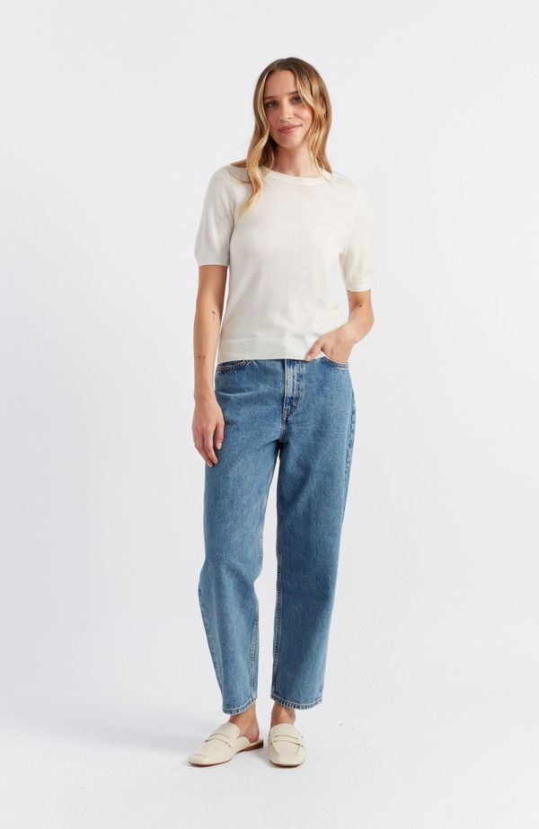 チンティアンドパーカー レディース ボトムス カジュアルパンツ Tシャツ ウール Chinti Parker Pure Merino Wool Short Sleeve Tee Cream クリーム