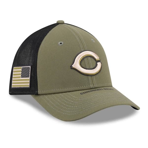 ニューエラ メンズ アクセサリー 帽子 Mens New Era Olive Cincinnati Reds 2026 Armed Forces Day 39THIRTY MCrown Flex Hat Olive オリーブ