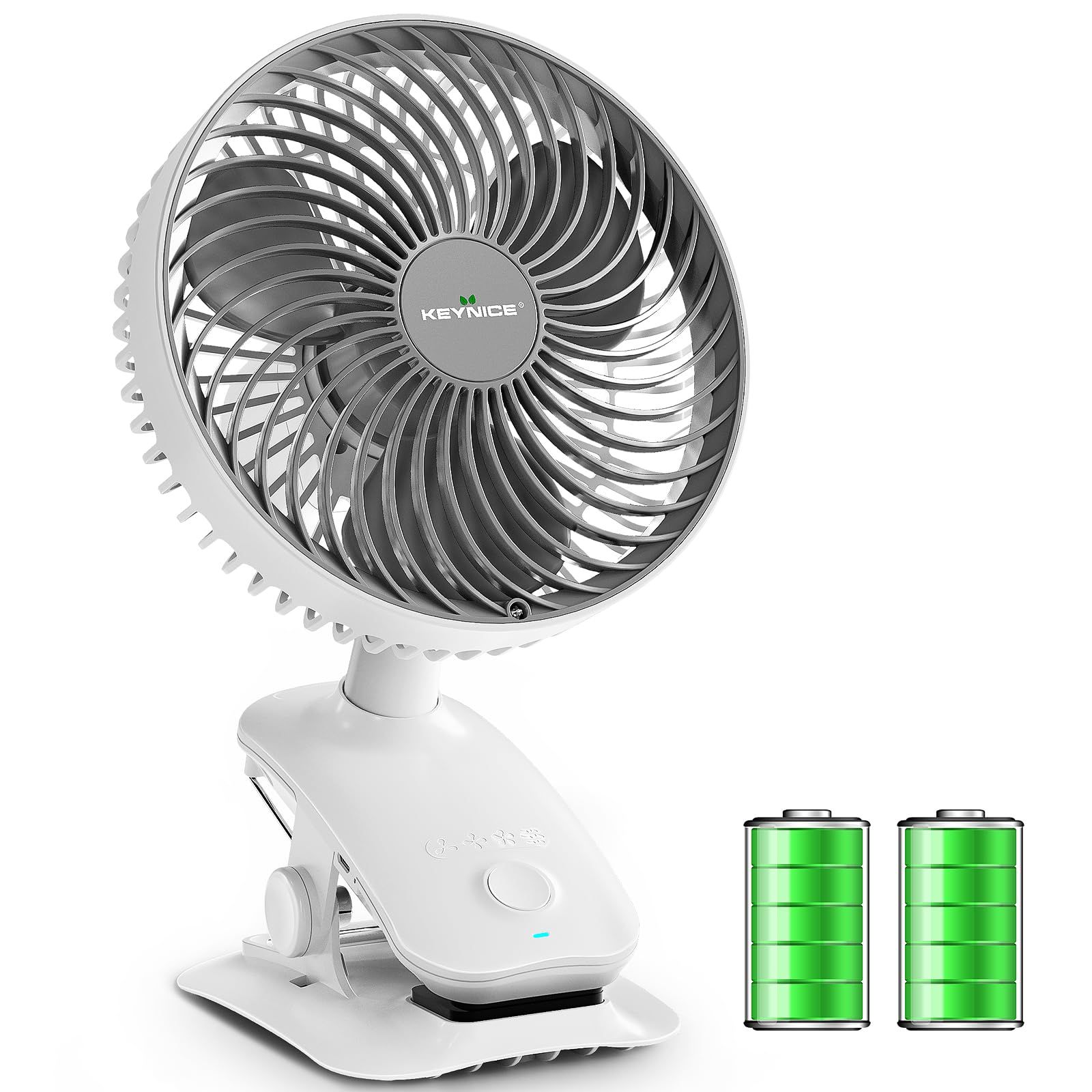 KEYNICE 扇風機 自動首振り 静音 クリップ 卓上 壁掛け USB充電式 5000mAh大容量 4段階風量調節 リズム風 小型 360度角度調整 ミニ扇風機 コードレス 長時間連続使用 熱中症対策 キャンプ/車内/洗面所/オフィス KN e7689ec0