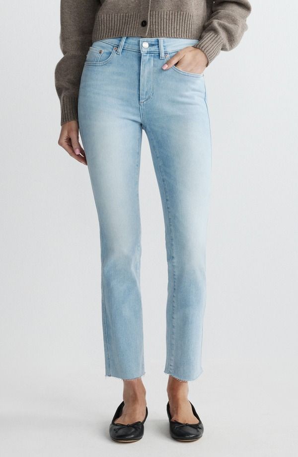 ディーエル 1961 レディース ボトムス デニムパンツ ストレート アンクル ジーンズ DL1961 Mara Instasculpt Mid Rise Ankle Straight Leg Jeans Ocean