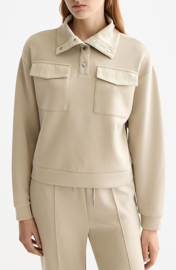 スコッチアンドソーダ レディース アウター パーカー・スウェット シャツ Scotch Soda Utility Sweatshirt Plaza Taupe トープ