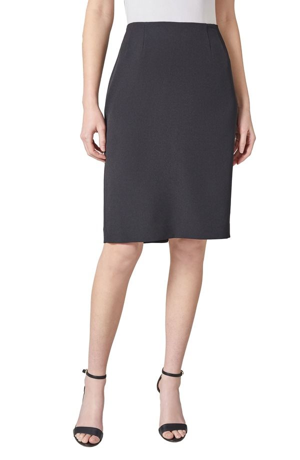 カスパール レディース ボトムスカート クレープ ひざ丈 KASPER Stretch Crepe Knee Length Pencil Skirt Black ブラック
