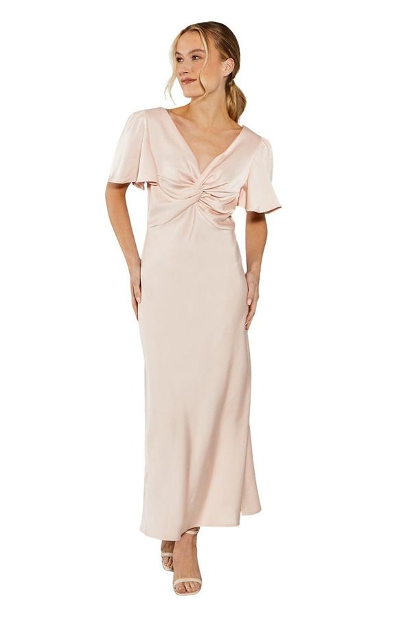 オアシス レディース トップス ワンピース ミディ サテン Oasisatin Midi Bridesmaidress Blush ブラッシュ