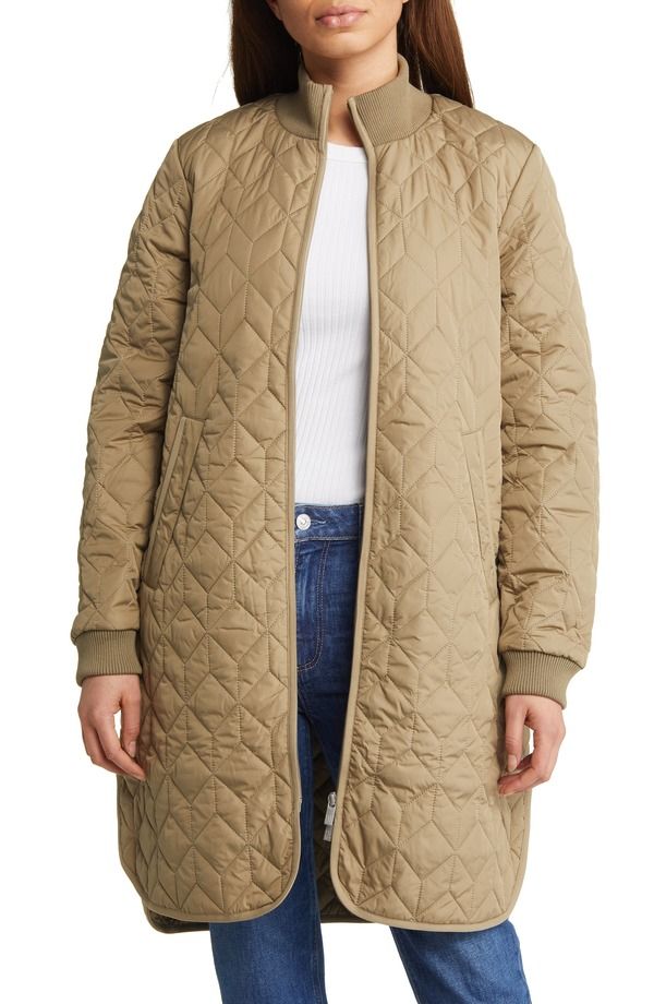 イルセヤコブセン レディース アウター ジャケット・ブルゾン キルティング Ilse Jacobsen Isle Jacobsen Long Quilted Jacket Sage セージ