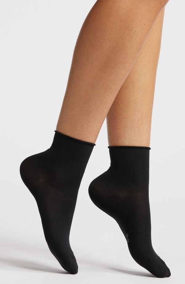 ファルケ レディース アンダーウェア 靴下 コットン Falke Cotton Touch Short Socks Black ブラック