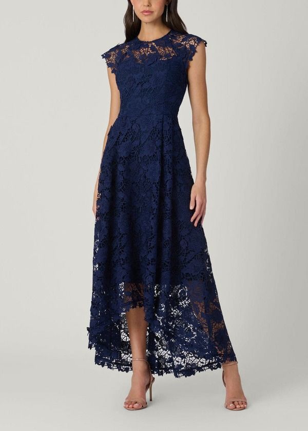 ショシャーナ レディース トップス ワンピース フラワー柄 レース フラワー Shoshanna Midnight Brena Cheshire Floralace Dress Navy ネイビー