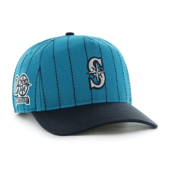 フォーティーセブン メンズ アクセサリー 帽子 Mens 47 x Rawlings TealNavy Seattle Mariners Pinstripe Hitch Adjustable Hateal ティール