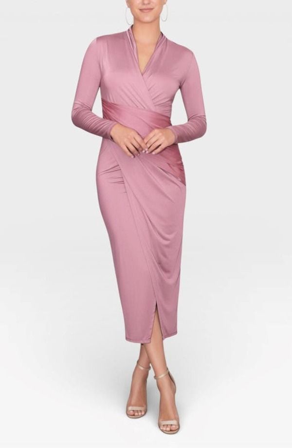 レイチェル ロイ レディース トップス ワンピース ミディ RACHEL Roy Bret Wrap Front Midi Dress Mauve