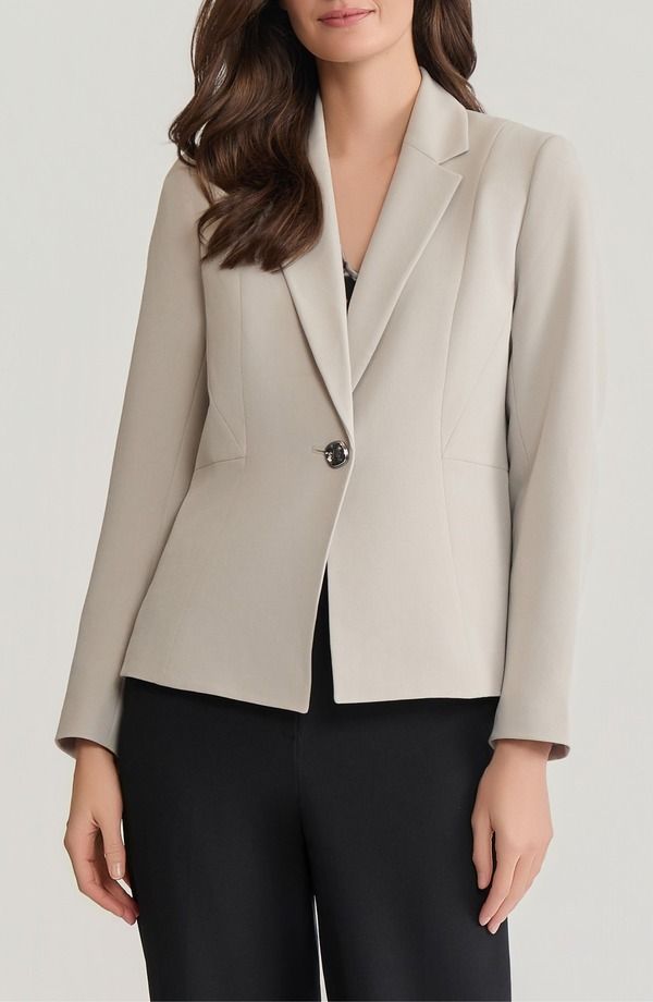 カスパール レディース アウター ジャケット・ブルゾン クレープ ブレザー KASPER Princesseam Crepe Blazer Summer Straw