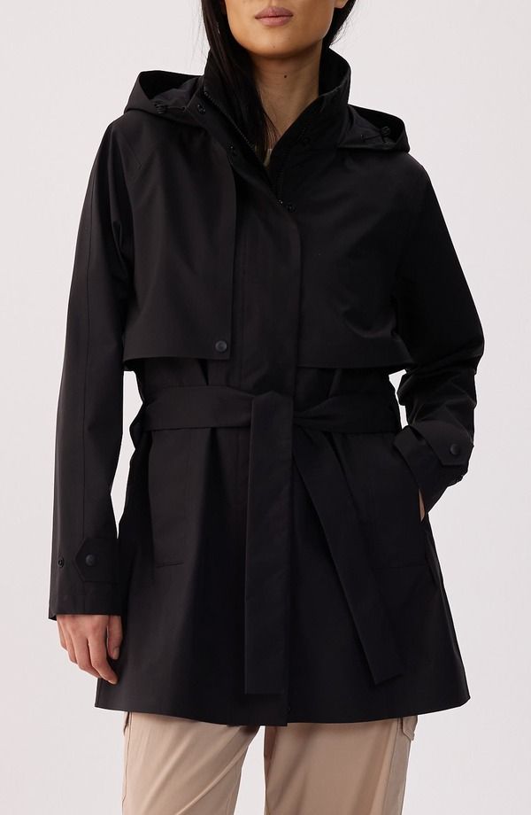 ロル レディース アウター ジャケット・ブルゾン コート Lole Aliz Waterepellent Shortrench Coat Black ブラック