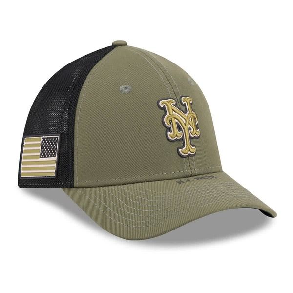 ニューエラ メンズ アクセサリー 帽子 Mens New Era Olive New York Mets 2026 Armed Forces Day 39THIRTY MCrown Flex Hat Olive オリーブ