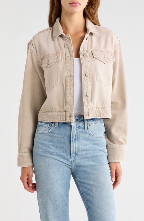 ペイジ レディース アウター ジャケット・ブルゾン PAIGE Michele Trucker Jacket Soft Sepia