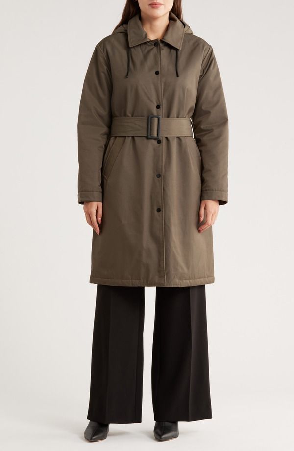 ベルナルド レディース アウター ジャケット・ブルゾン コート Bernardo Hooded Raincoat Olive オリーブ