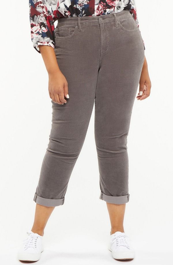 エヌワイディージェイ レディース ボトムス レギンス コーデュロイ ハイウエスト パンツ NYDJ Margot High Waist Fine Wale Corduroy Pants Volcanic Glass