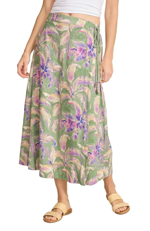 トッミーバハマ レディース ボトムスカート マキシ Tommy Bahama Norte Bloomaxi Wrap Skirt Natural Mint ミント