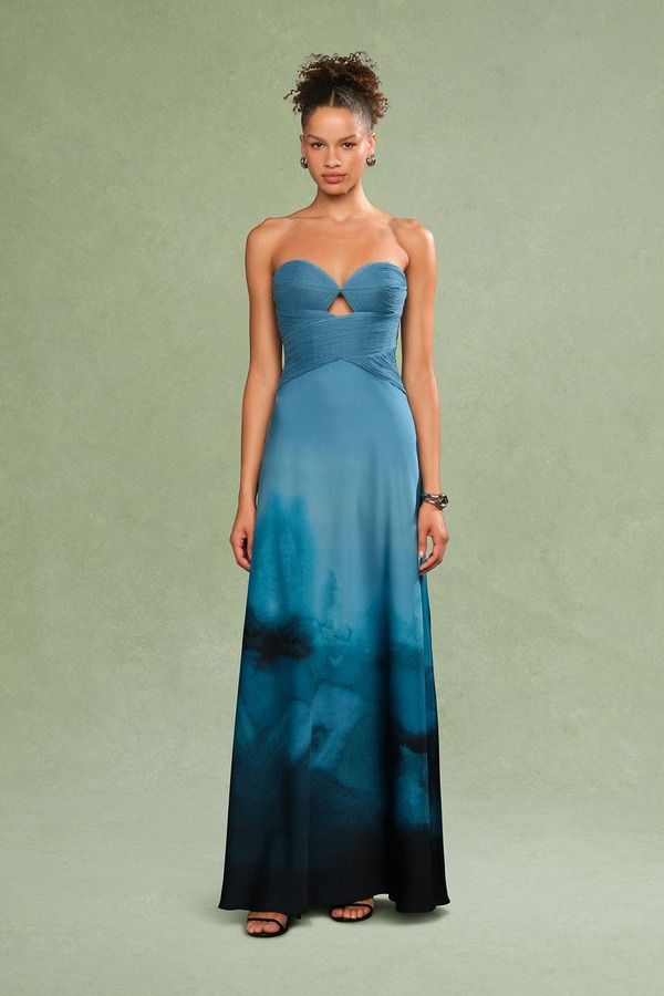 アムール レディース トップス ワンピース プリント AMUR Cova Printed Gown River Walk