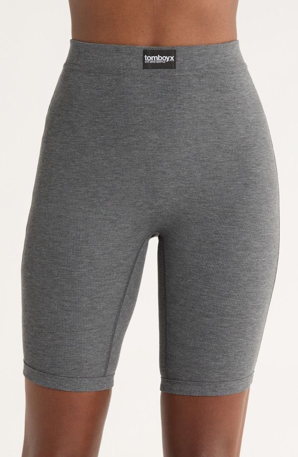 トムボーイ X レディース アンダーウェア パンツ TomboyX Rib 9Inch Boxer Briefs Heather Gray グレー