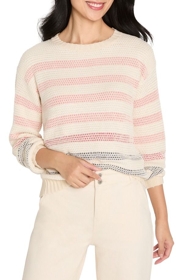 ニックプラスゾーイ レディース アウター パーカー・スウェット セーター NICZOE Scandi Stripe Sweater Neutral Multi マルチカラー