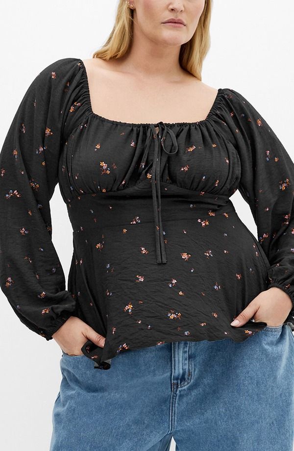 シティーシック レディース トップス シャツ フラワー柄 ブラウス フラワー City Chic Gigi Floralong Sleeve Blouse Baby Ditsy