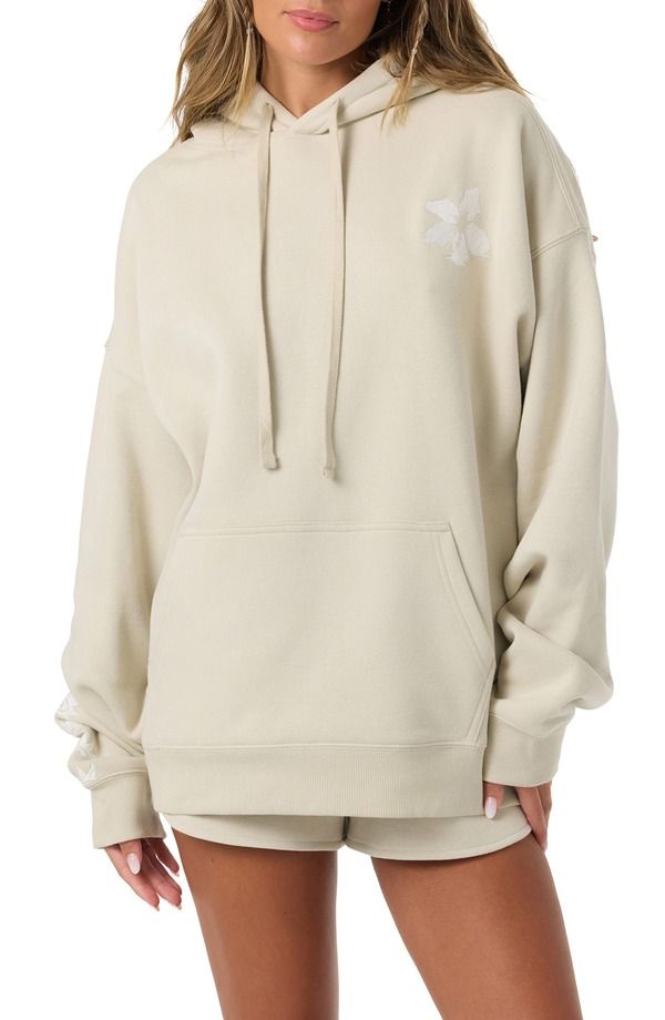 オニール レディース アウター パーカー・スウェット コットン ONeill Tropic Melt Oversize Cotton Blend Hoodie Light Khaki カーキ