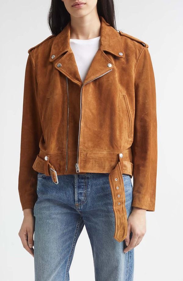 ニリロータン レディース アウター ジャケット・ブルゾン スエード Nili Lotan Evel Suede Biker Jacket Martora