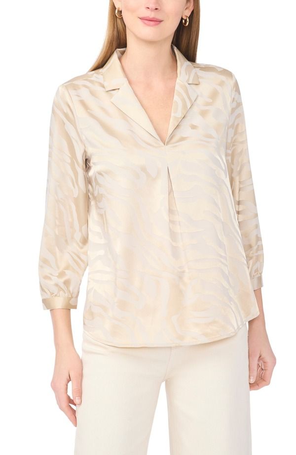 ヴィンスカムート レディース トップス シャツ サテン Vince Camuto Satin Shirt Birch