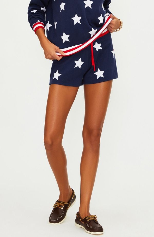ビーチライオット レディース ボトムス ハーフパンツ・ショーツ ショートパンツ ニット Beach Riot Balboa Star Knit CoverUp Shorts Twilight Stars