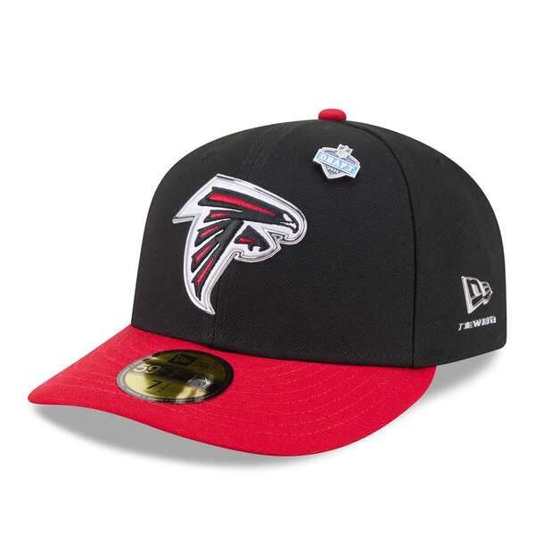 ニューエラ メンズ アクセサリー 帽子 Mens New Era BlackRed Atlanta Falcons 2026 NFL Draft PreCurved 59FIFTY Fitted Hat Black ブラック