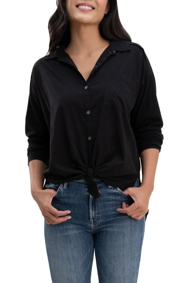 スプレンディット レディース トップス シャツ Splendid Paige ButtonUp Shirt Black ブラック