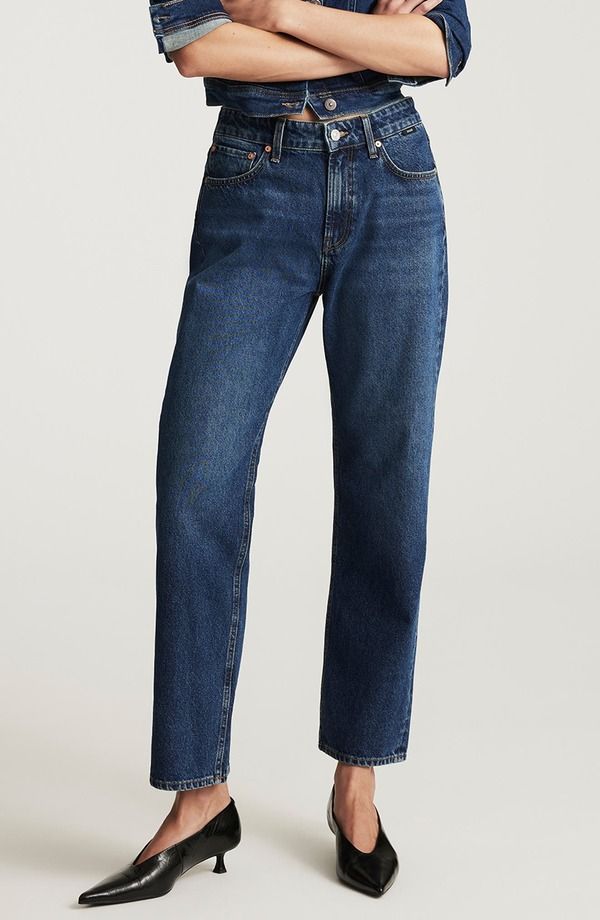 マーヴィ ジーンズ レディース ボトムス デニムパンツ ストレート ハイウエスト Mavi Jeansavannahigh Waist Wide Straight Leg Jeans Deep Brushed Classic Denim デニム